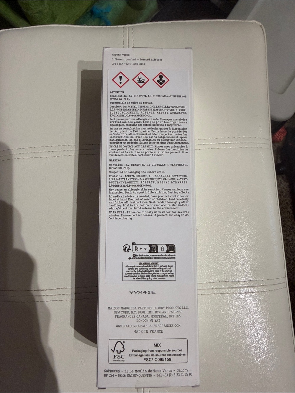 Maison Margiela White Scented Diffuser Box - Picture 2 of 3